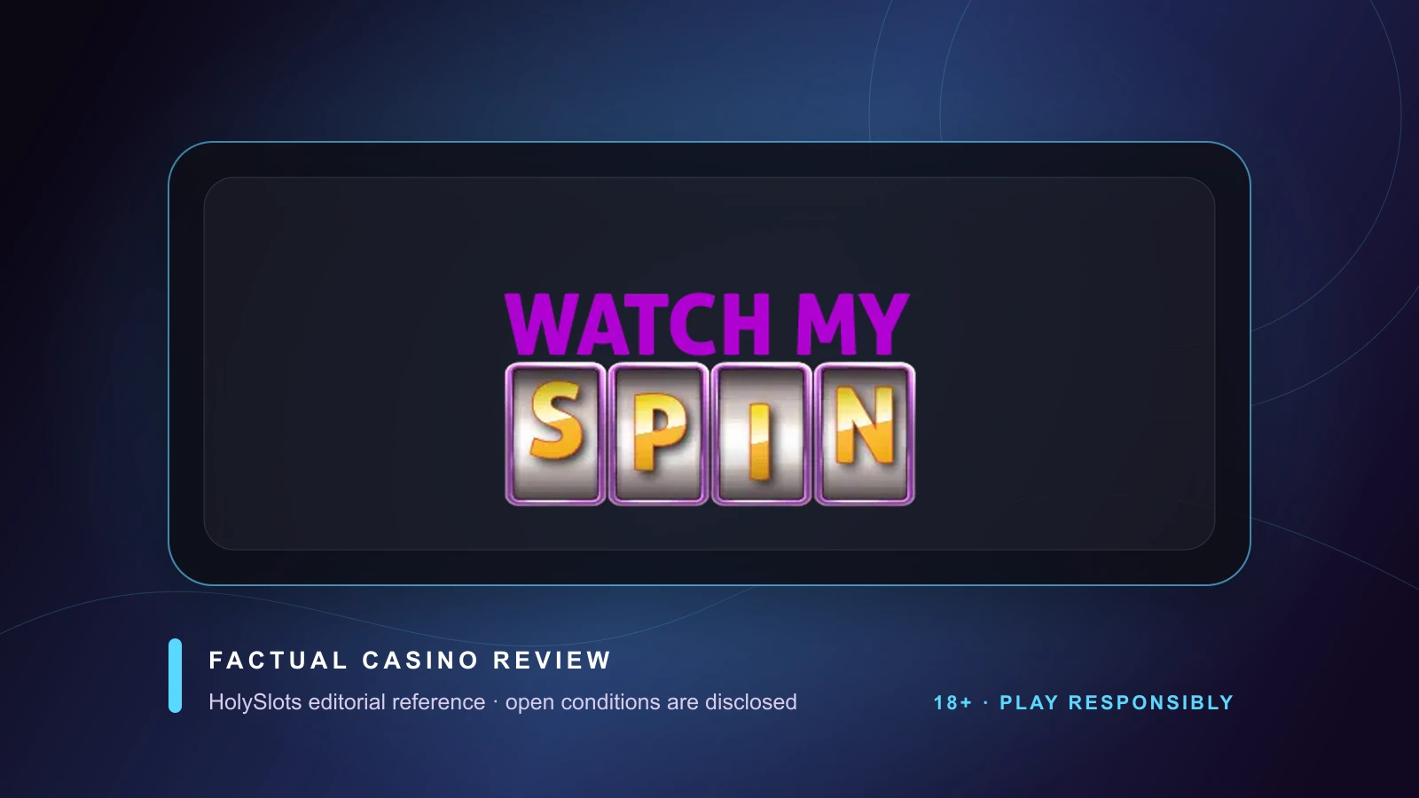 WatchMySpin casino profile